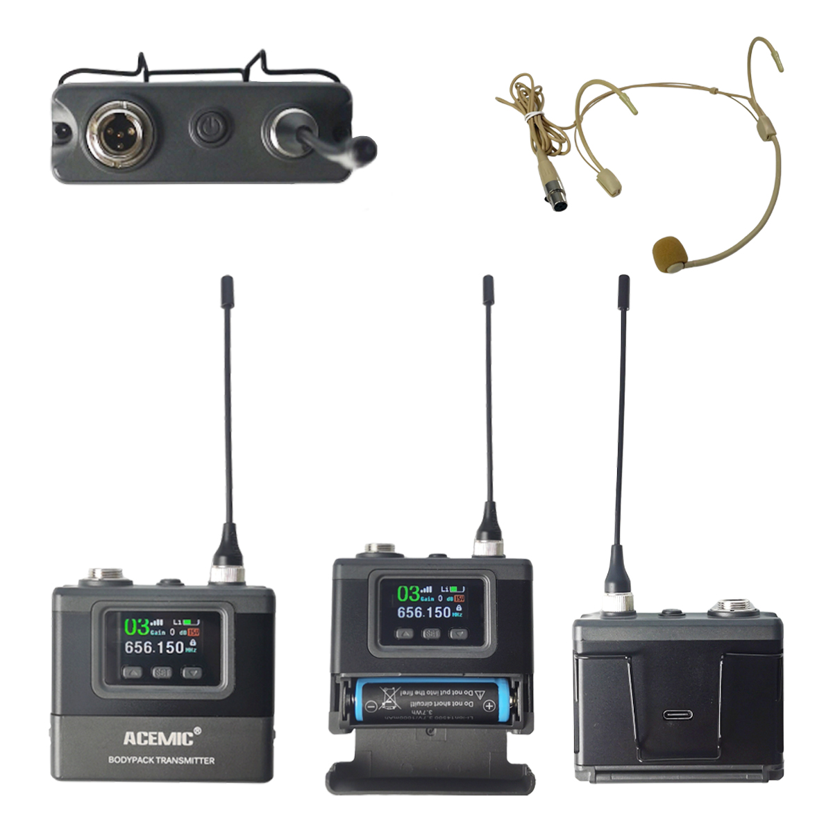 G4Max/BP-BH Wireless Headset Microphone for Stage Performance