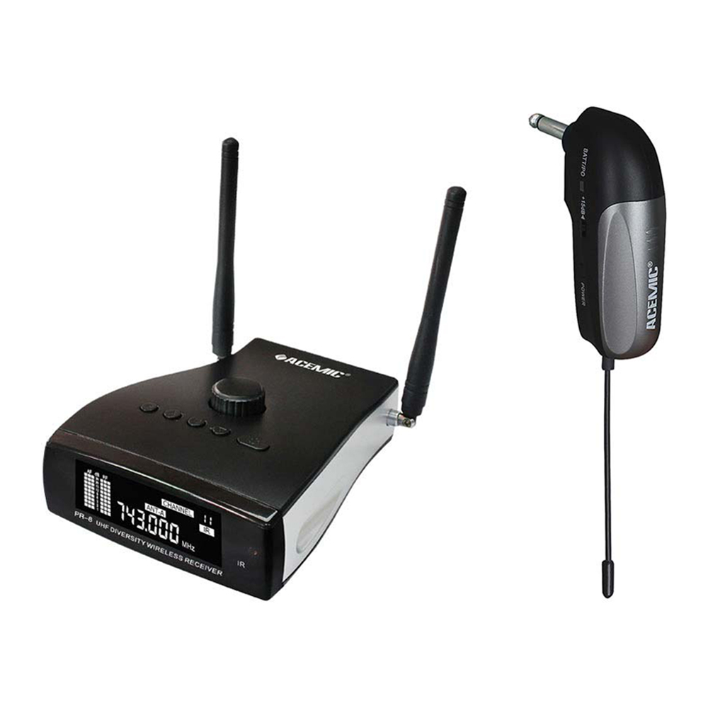 PR-8/GT-2 Wireless Guitar System 90-Degree Angle